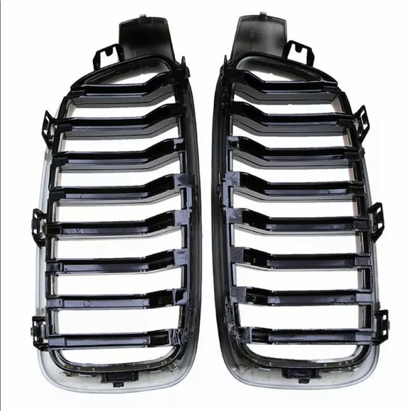 Gloss Black Front Kidney Grille Grills for BMW F30 3 Series 328i 335i 2012-2016 - Picture 3 of 3
